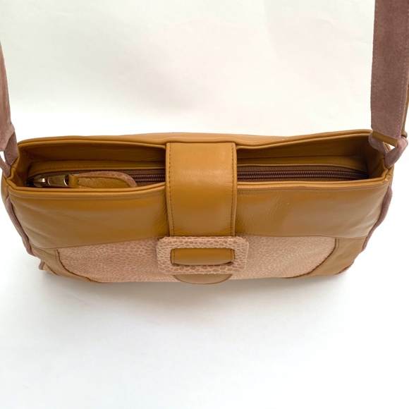 NWOT Leather & Snakeskin Shoulderbag perfect size - Picture 4 of 11